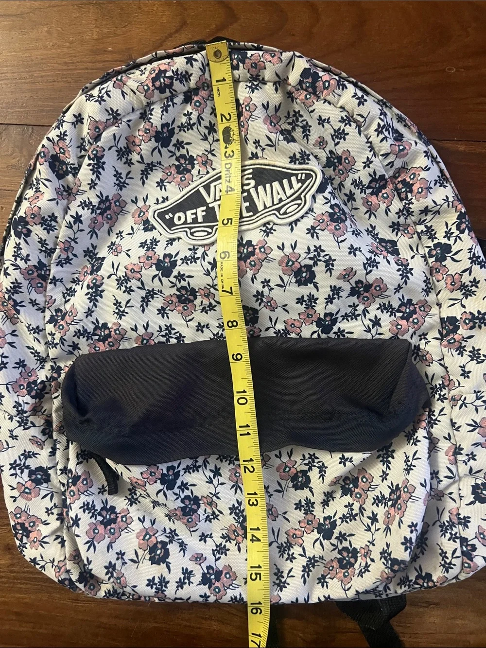 Vans Floral Backpack in Pink and Black